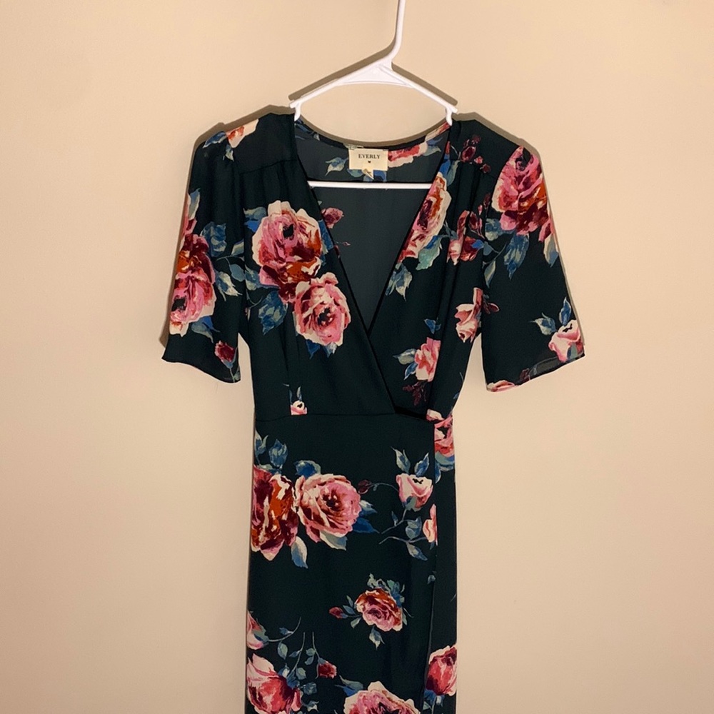 Rose print dress